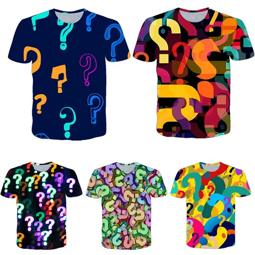 3D Printing Question - Interesting Question Mark T-shirt Summer Men's