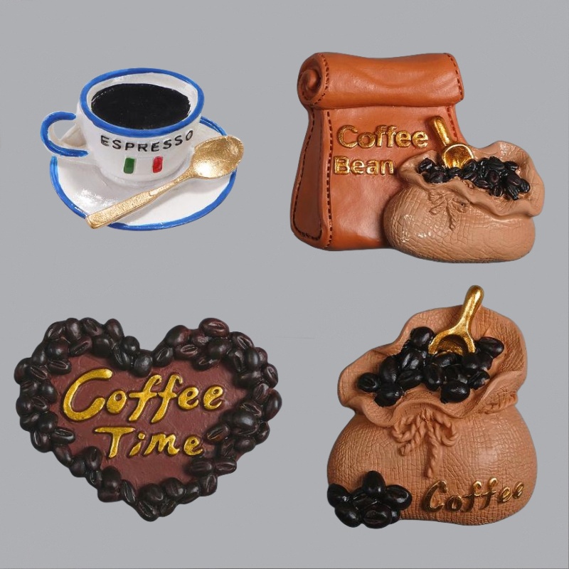 3D Printing Cafe - Unique Coffee Bean Magnets for Fridge