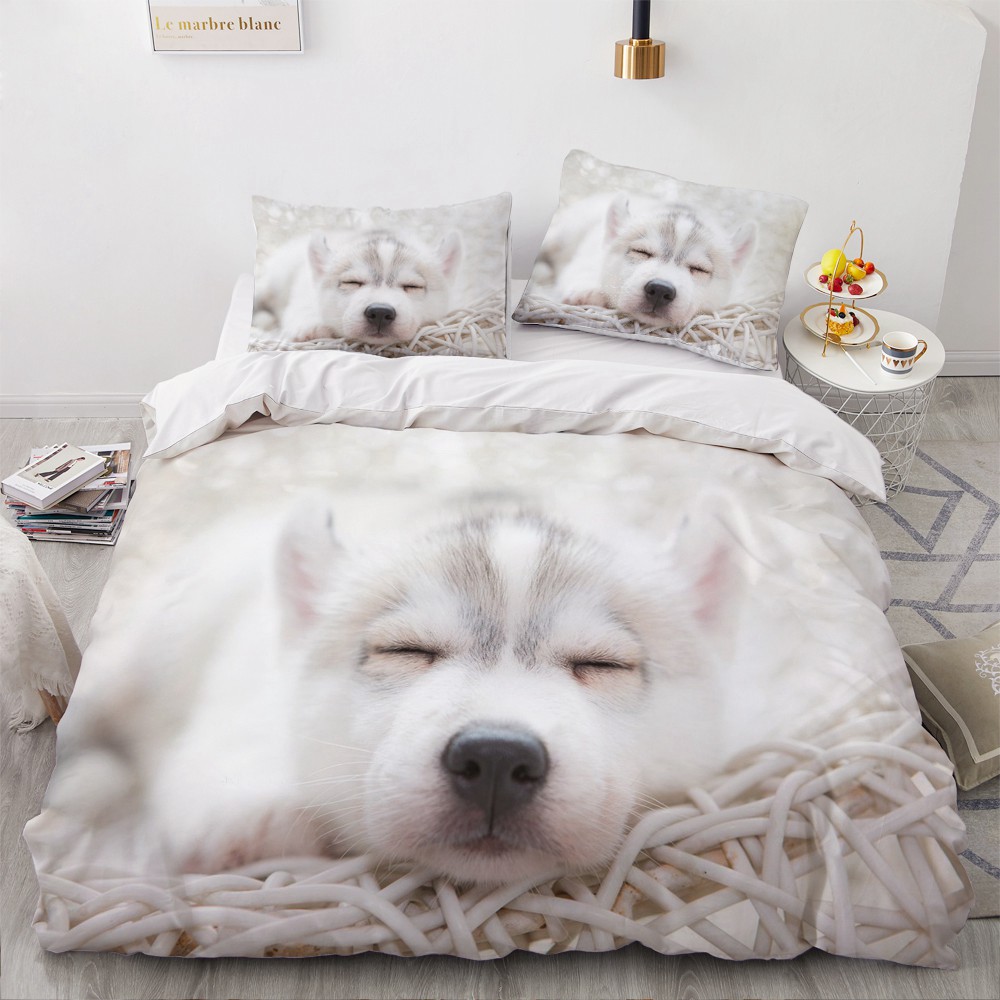 3D Printing Quilting - Lovely Animal 3D Bedding Sets White