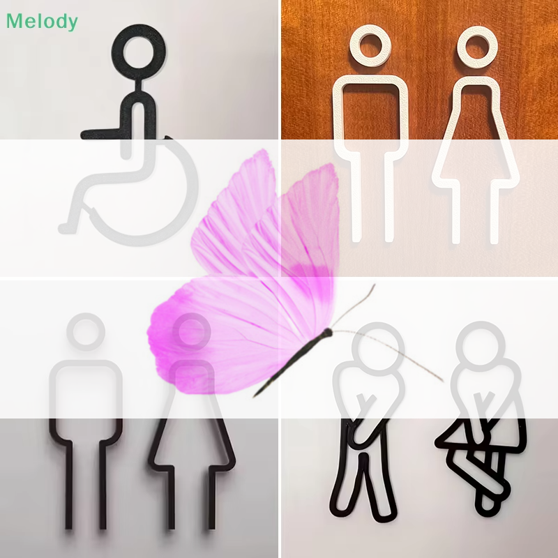 3D Printing Cafe - 3D Printed Bathroom Door Sign Male