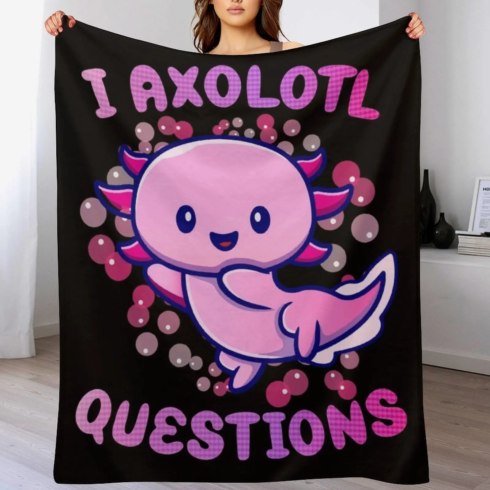 3D Printing Question - i axolotl questions Throw Blanket Compact