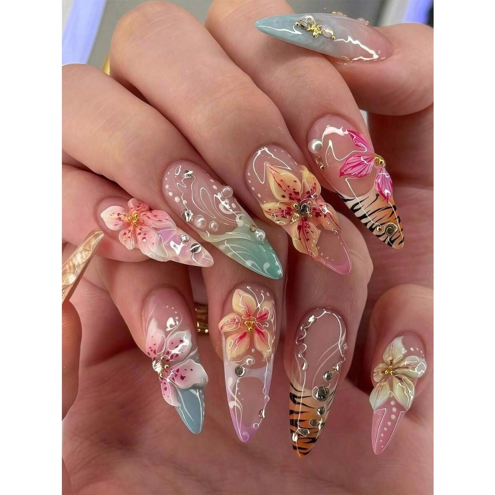 24pcs Western Style Almond Sha - огляд і ціна 3D Printing Nails