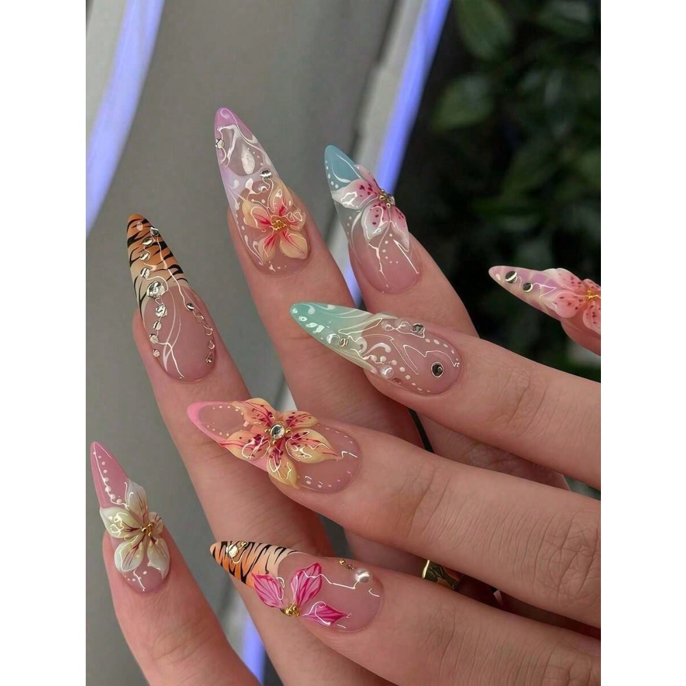 24pcs Western Style Almond Sha - огляд і ціна 3D Printing Nails