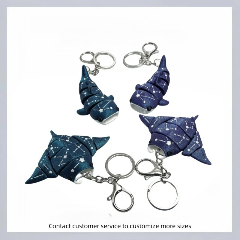 Multi-color 3D Printed Shark P - огляд і ціна 3D Printing Keychain