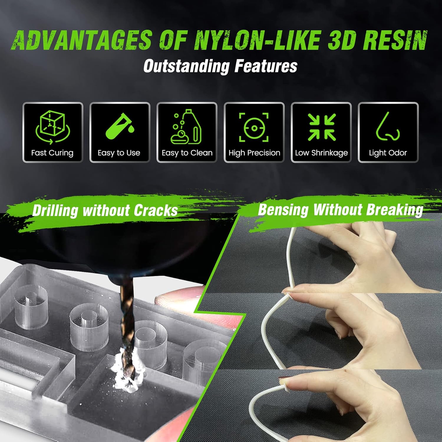 SUNLU 1KG Nylon-Like/Toughness - огляд і ціна 3D Printing Uv Sensitive Resin