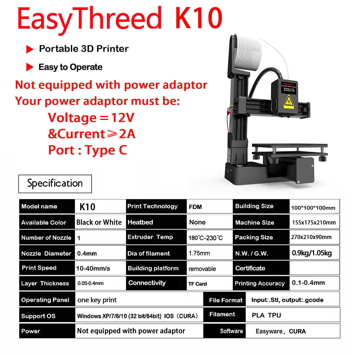 K10 Entry Level 3D Printer Min - огляд і ціна 3D Printing Design Software