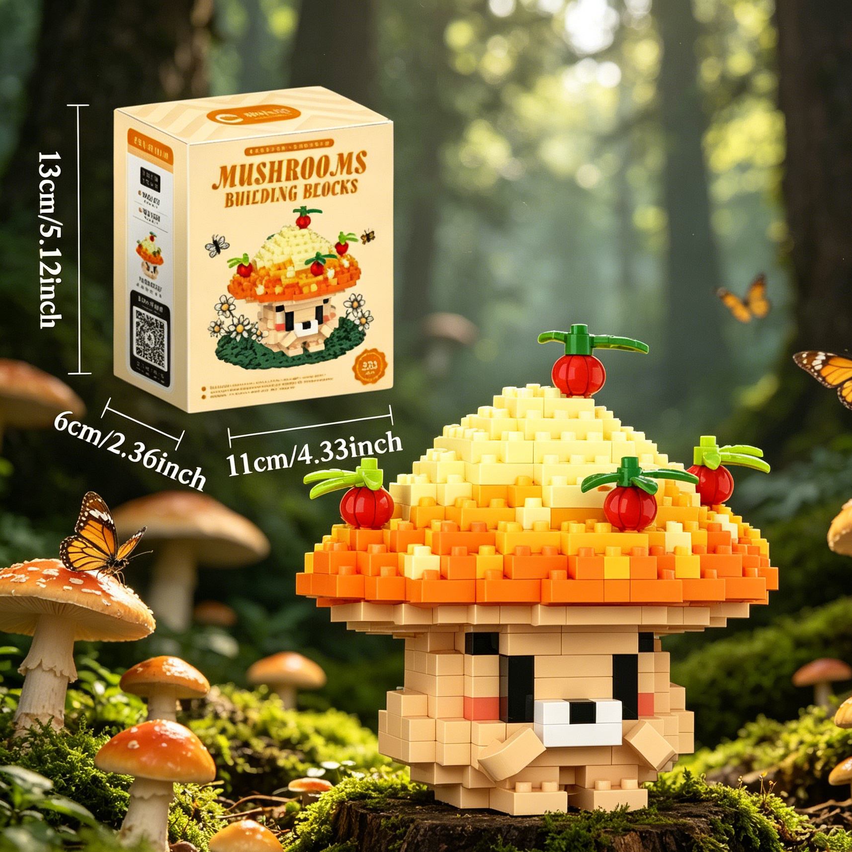 331pcs Mushroom 3D Puzzle Buil - огляд і ціна 3D Printing Lego