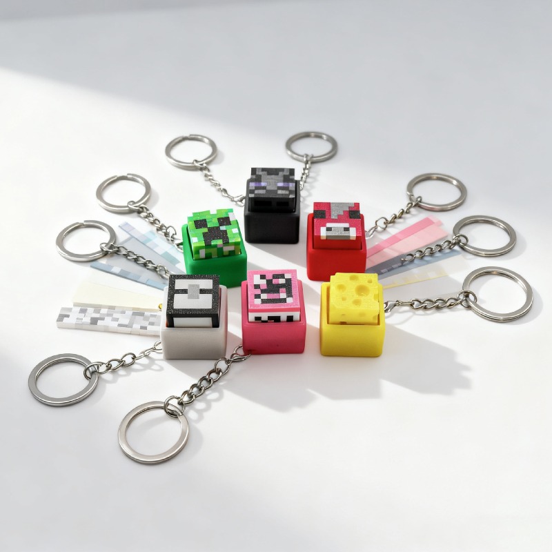 6pcs Hot 3D Printed Minecrafts - огляд і ціна 3D Printing Keychain