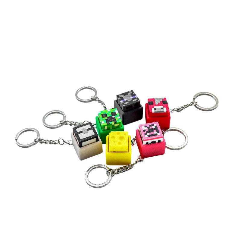 6pcs Hot 3D Printed Minecrafts - огляд і ціна 3D Printing Keychain