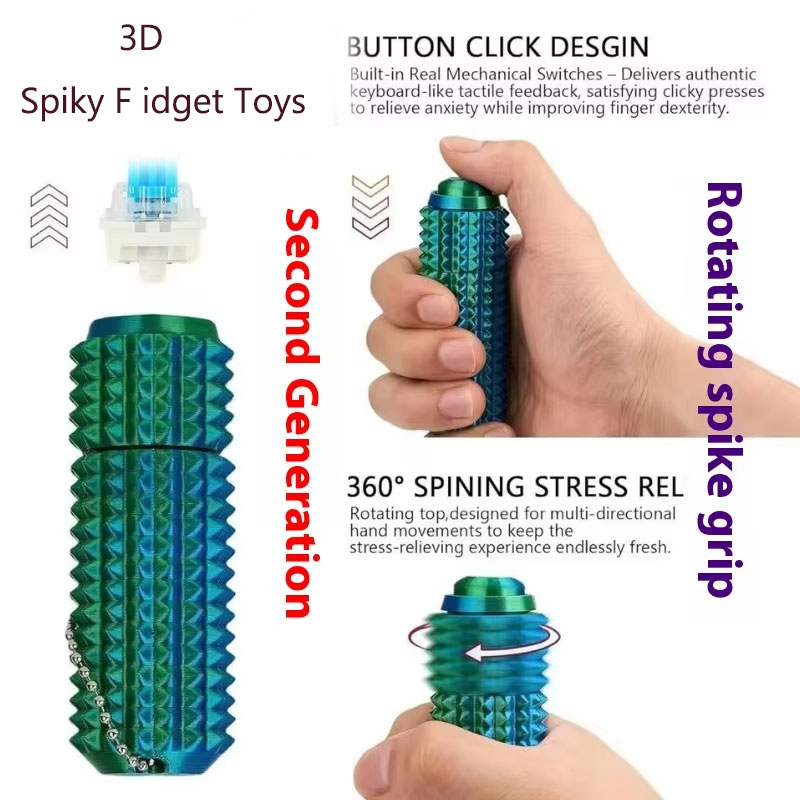 3D Printed Spiky Grippie Fidge - огляд і ціна 3D Printing Keychain