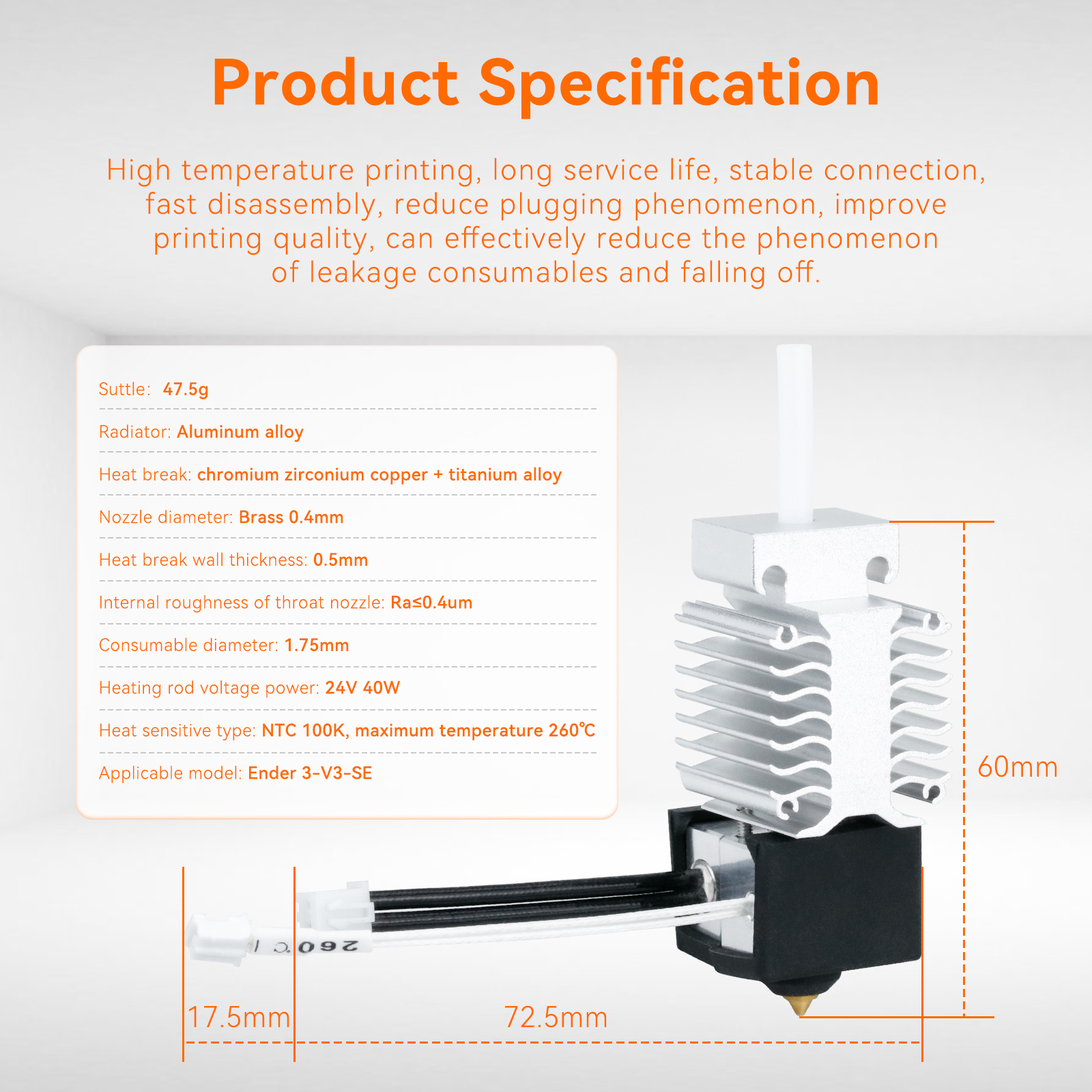Hotend Kit For Ender 3 V3 SE T - огляд і ціна 3D Printing Ender