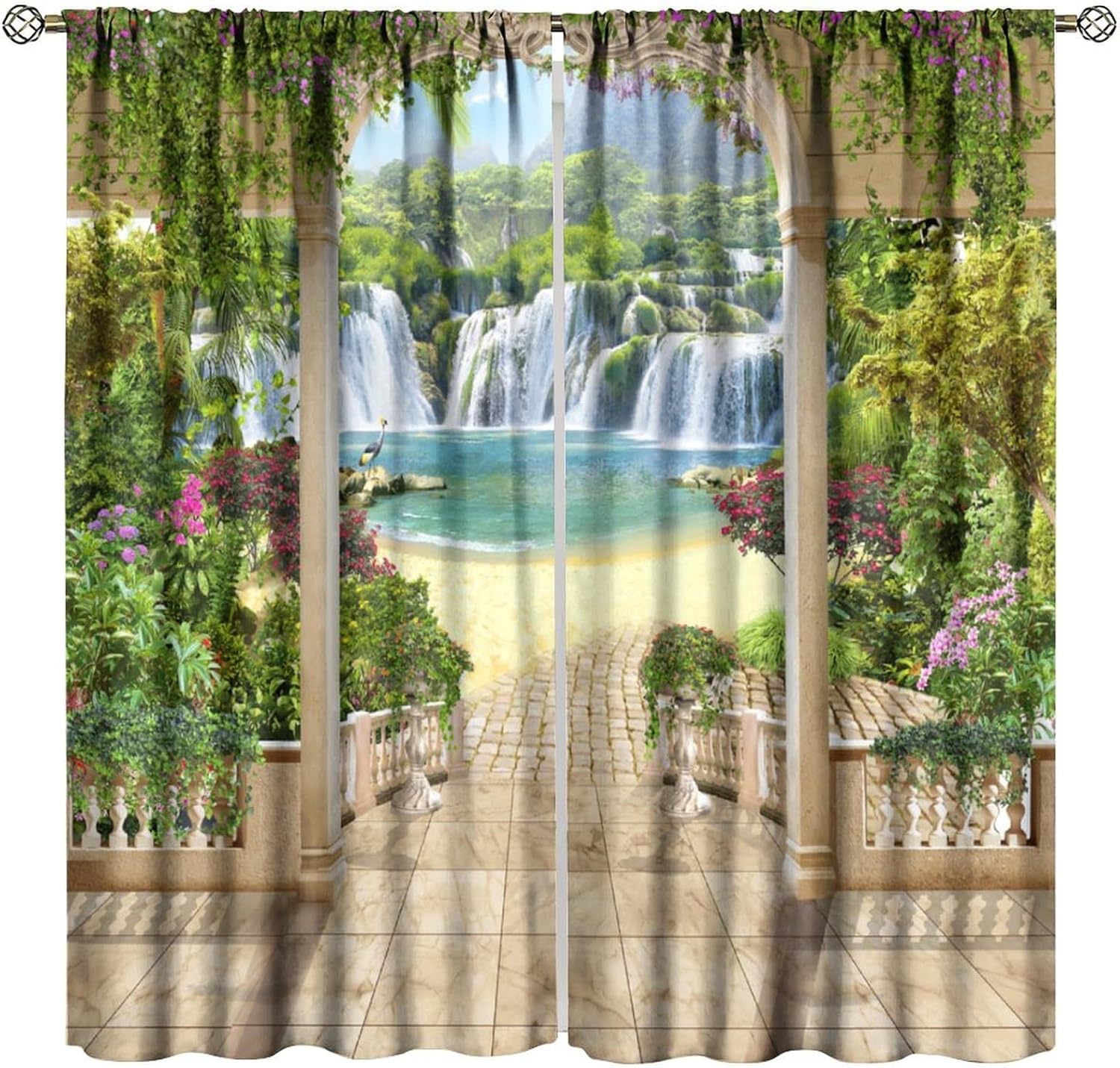 3D Waterfall Curtain Tropical  - огляд і ціна 3D Printing Cafe