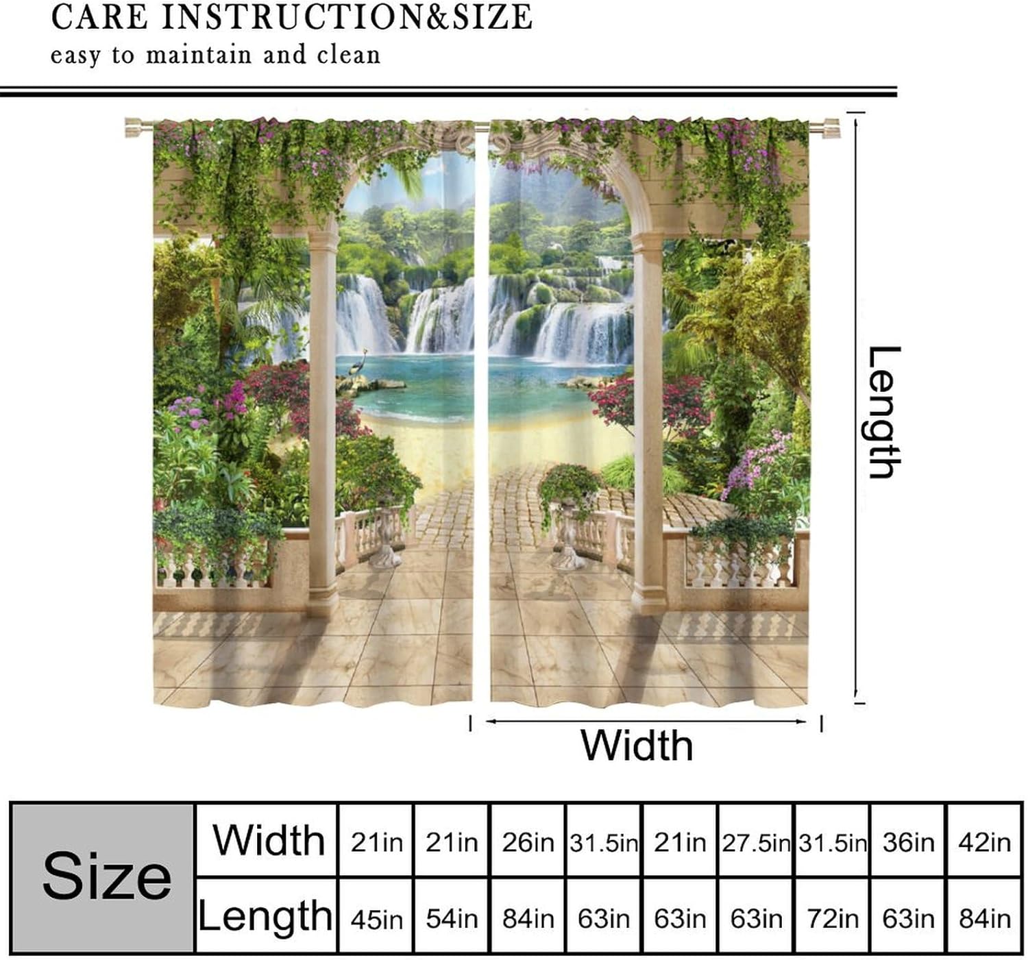 3D Waterfall Curtain Tropical  - огляд і ціна 3D Printing Cafe