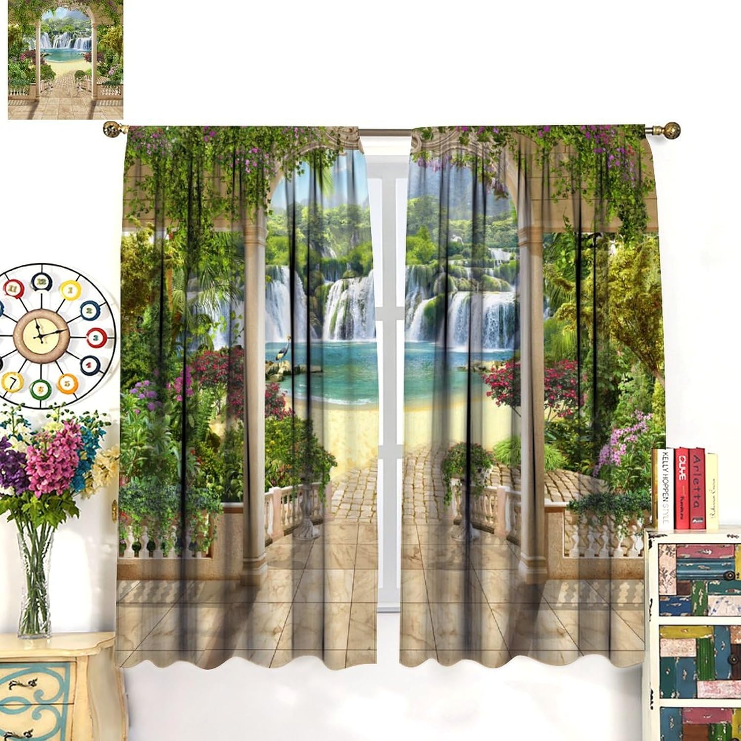 3D Waterfall Curtain Tropical  - огляд і ціна 3D Printing Cafe