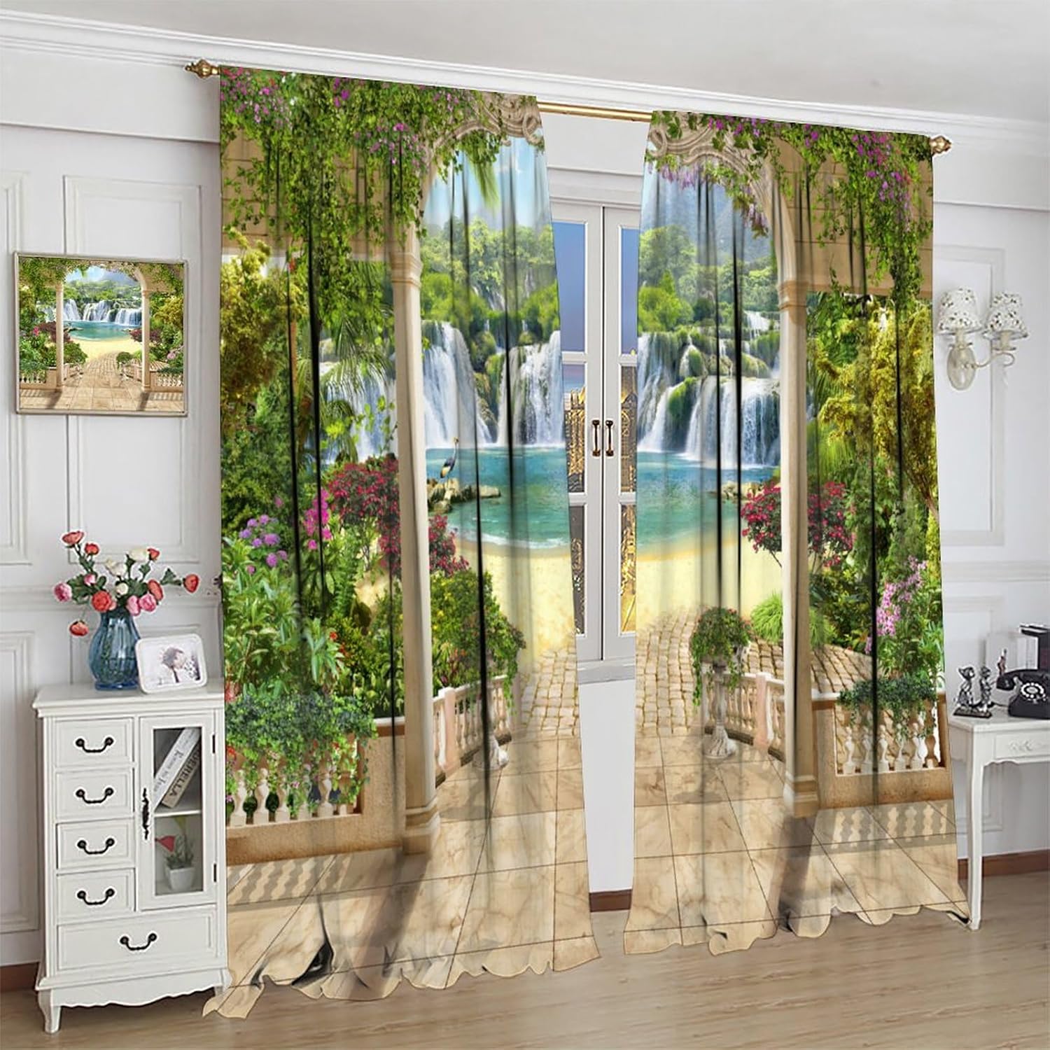 3D Waterfall Curtain Tropical  - огляд і ціна 3D Printing Cafe