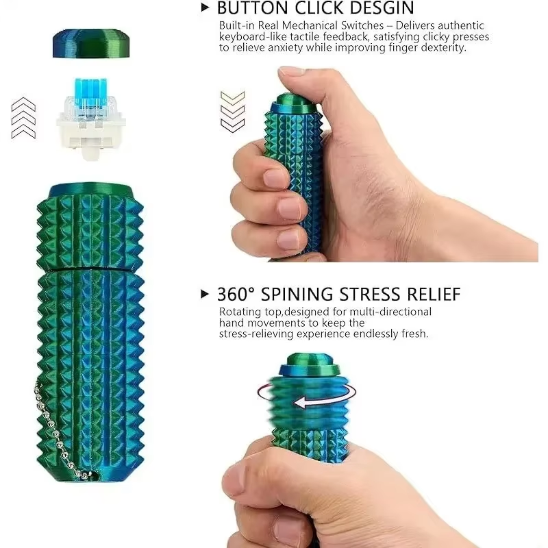 Funny 3D Printed Spiky Fidget  - огляд і ціна 3D Printing Keychain