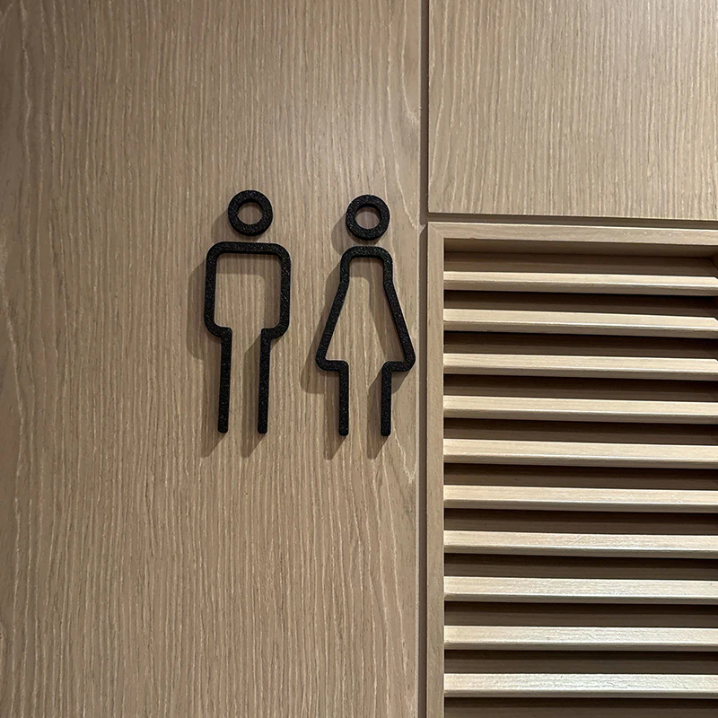 3D Printed Bathroom Door Sign  - огляд і ціна 3D Printing Cafe