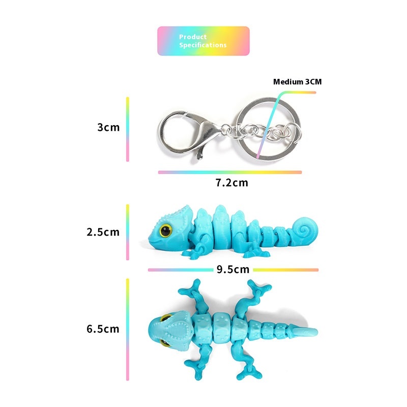 3D Printed Chameleon Keychain  - огляд і ціна 3D Printing Keychain