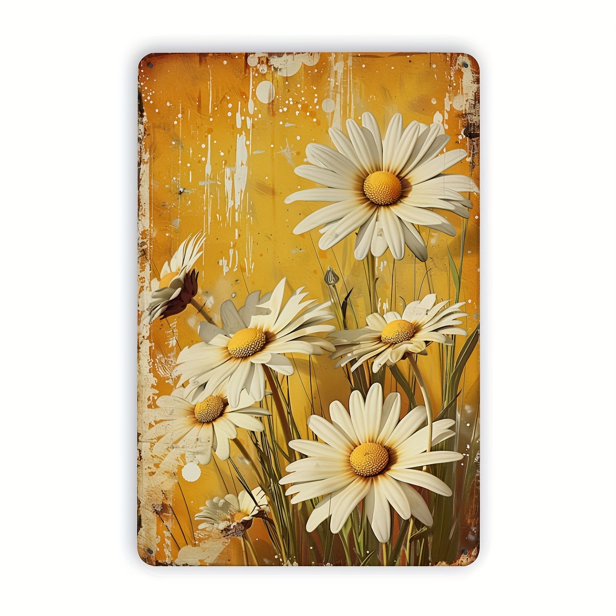 Vintage Daisy Metal Tin Signbo - огляд і ціна 3D Printing Cafe