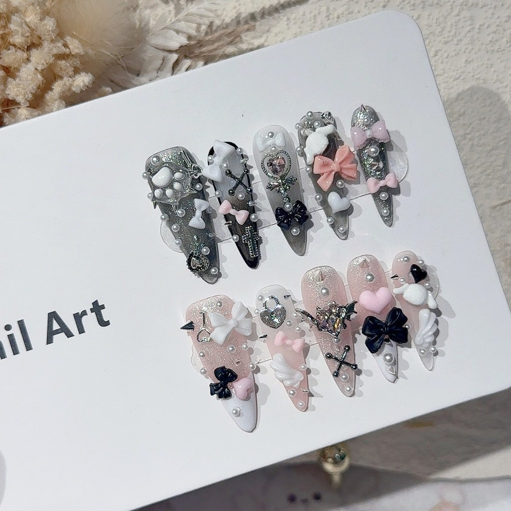 Jirai Y2K Spice Girl Black Pin - огляд і ціна 3D Printing Nails