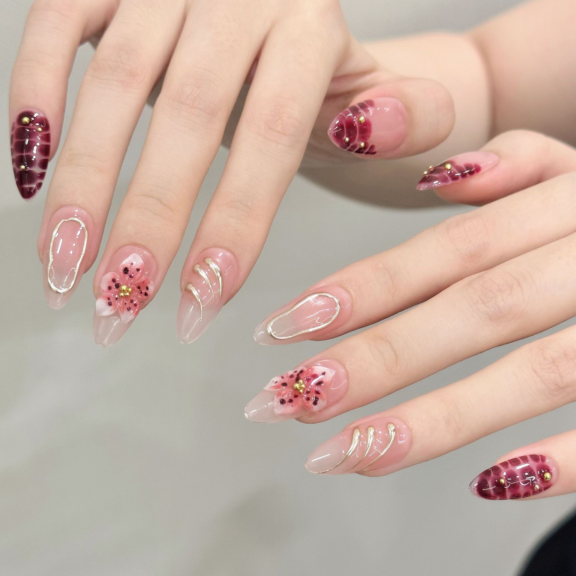 10pcs Crocodile Print French S - огляд і ціна 3D Printing Nails