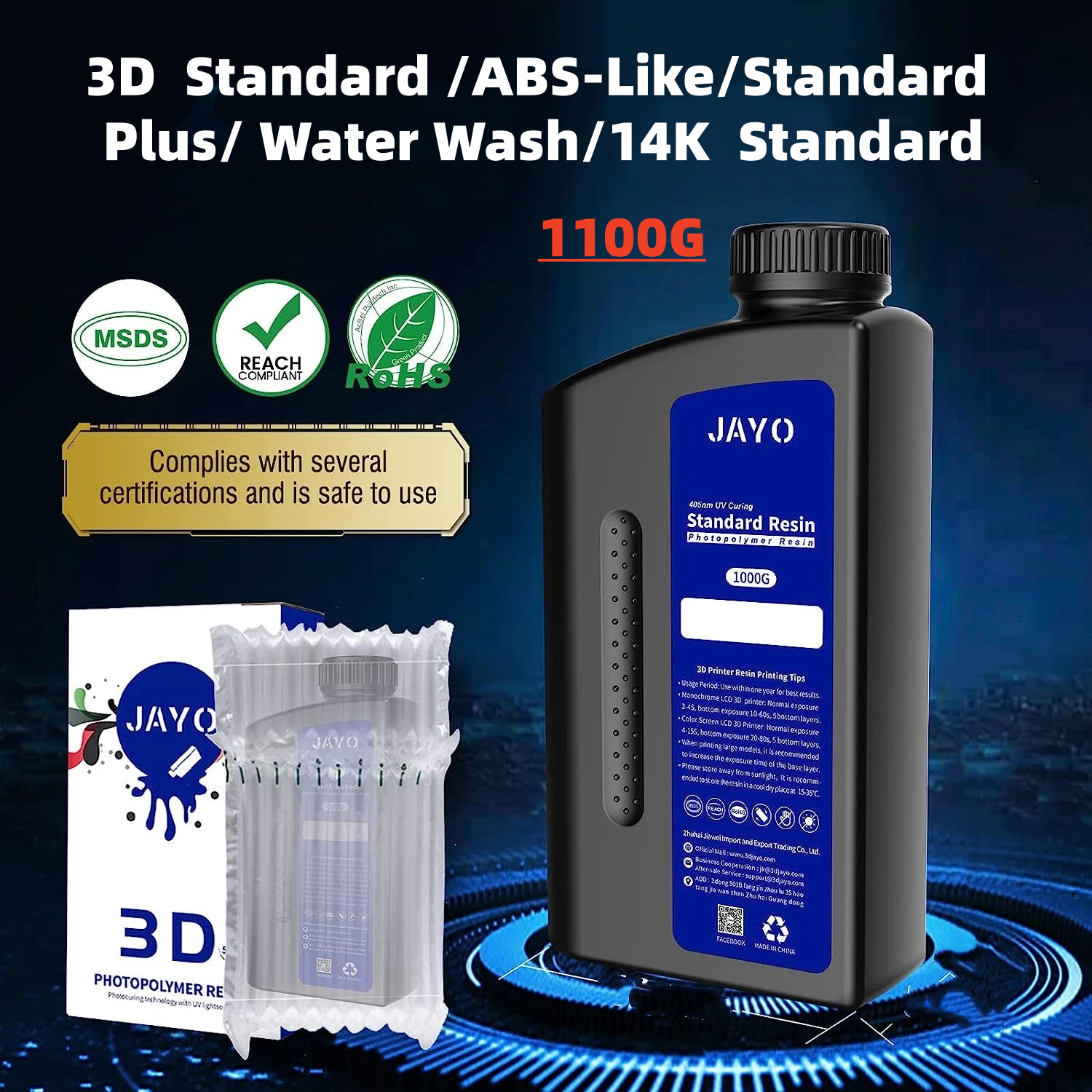 JAYO 1100G Standard /ABS-Like/ - огляд і ціна 3D Printing Uv Sensitive Resin