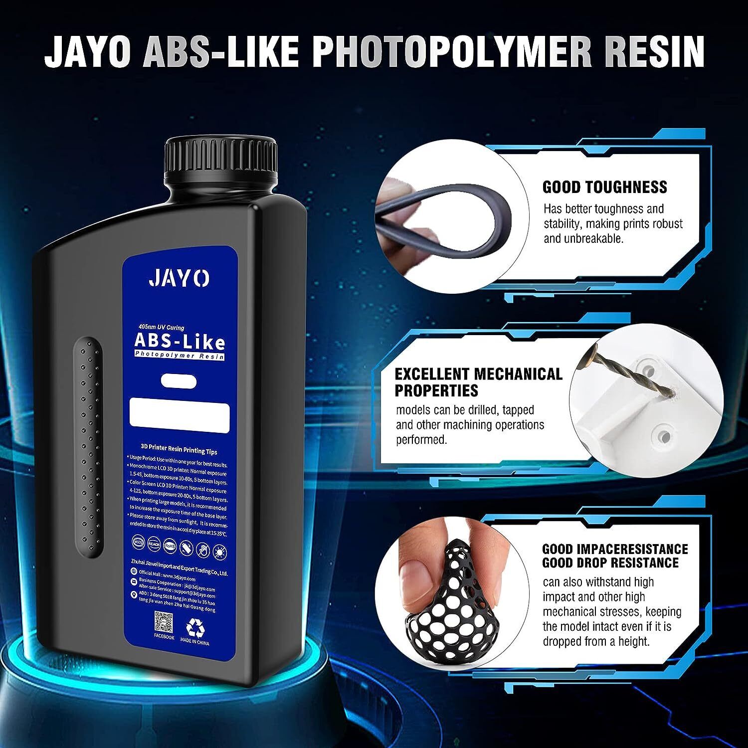 JAYO 1100G Standard /ABS-Like/ - огляд і ціна 3D Printing Uv Sensitive Resin