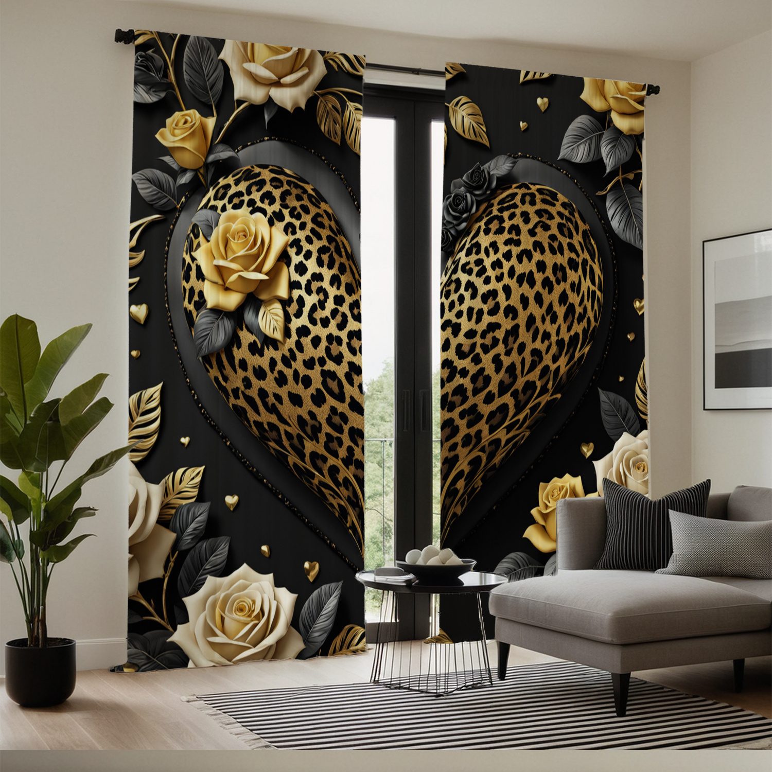 Gold Leopard Heart and Rose Cu - огляд і ціна 3D Printing Cafe