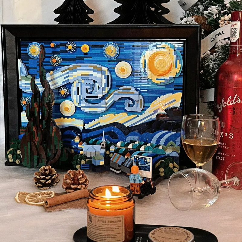 Van Gogh Starry Night 3D Build - огляд і ціна 3D Printing Lego