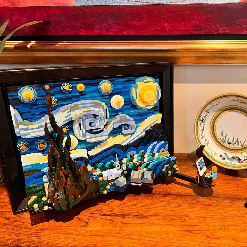Van Gogh Starry Night 3D Build - огляд і ціна 3D Printing Lego