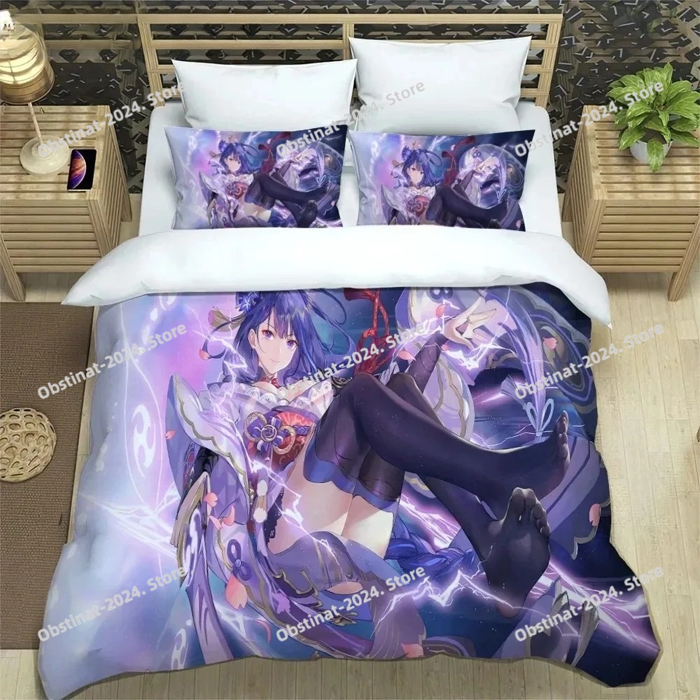 3D Anime Genshin Impact Beddin - огляд і ціна 3D Printing Quilting