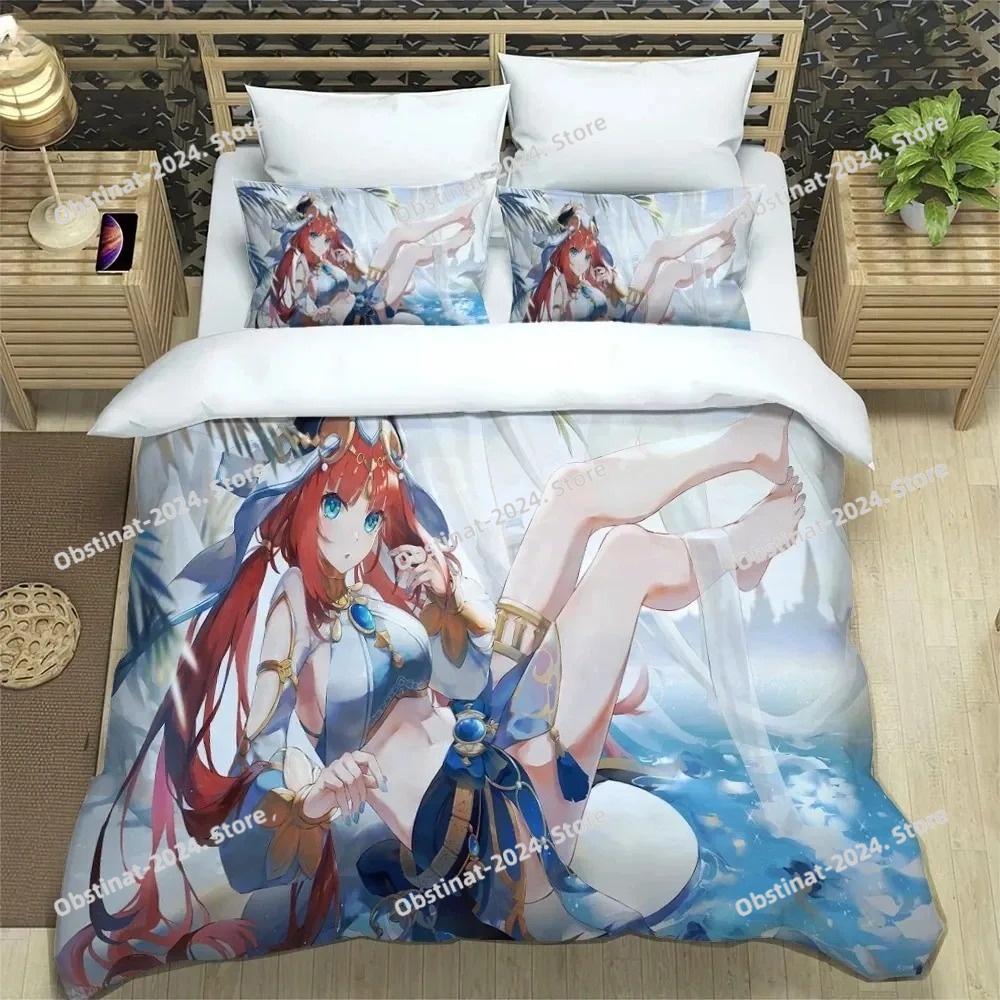 3D Anime Genshin Impact Beddin - огляд і ціна 3D Printing Quilting