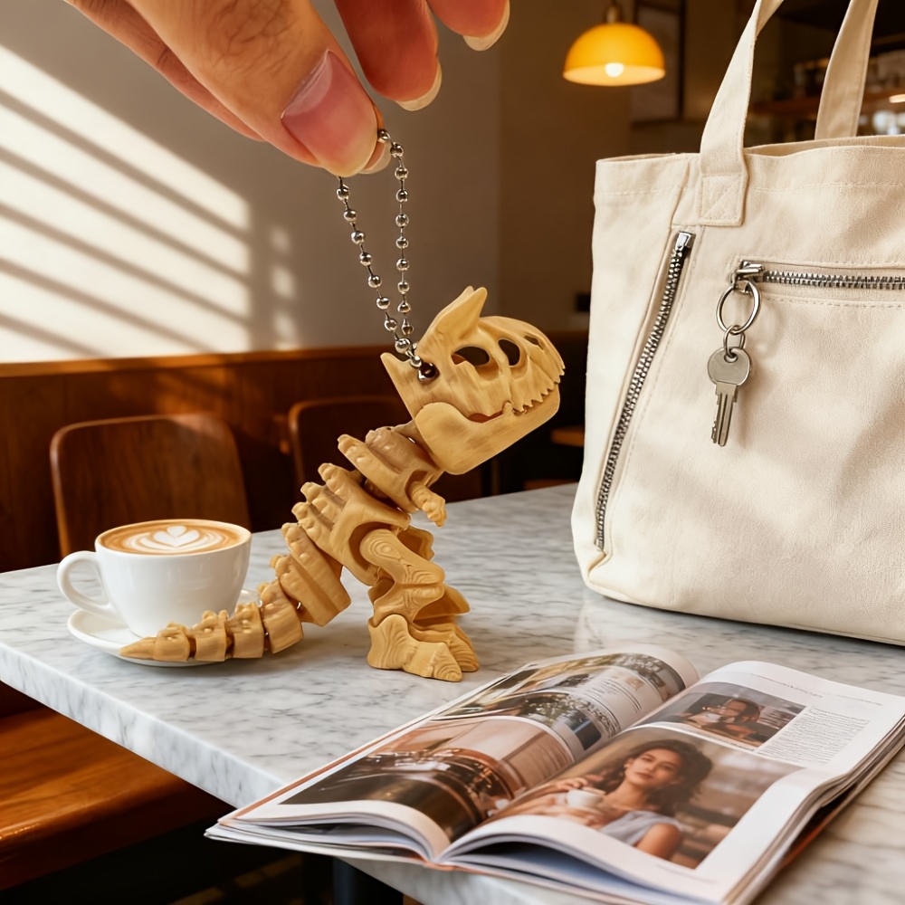 3D printed skeleton cow dragon - огляд і ціна 3D Printing Keychain