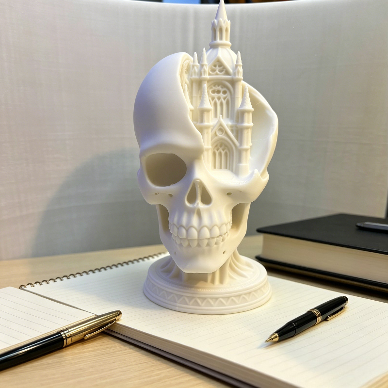3D Printed Cathedral Skull Rel - огляд і ціна 3D Printing Cafe