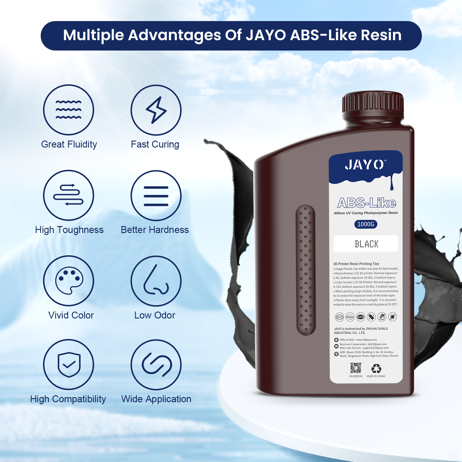 JAYO 3D resin 5KG ABS-Like/Wat - огляд і ціна 3D Printing Uv Sensitive Resin