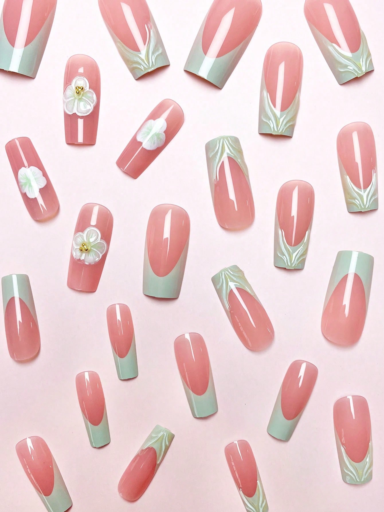 24pcs/Set Minimalist French Ma - огляд і ціна 3D Printing Nails
