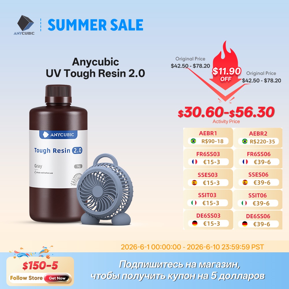 Anycubic Flexible Tough Resin  - огляд і ціна 3D Printing Uv Sensitive Resin