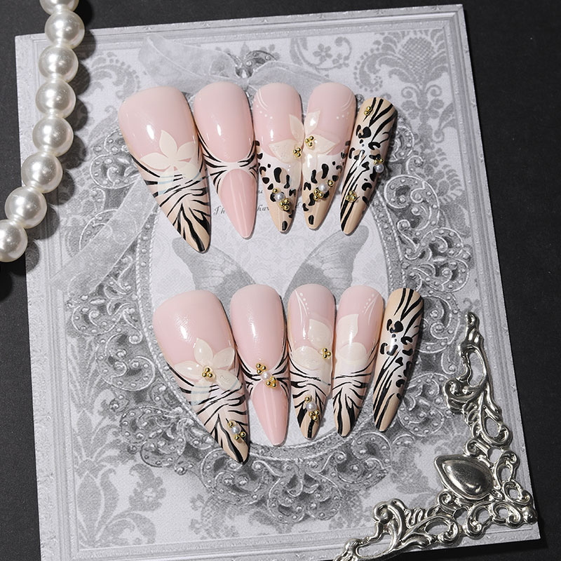 24pcs New sweet but cool Leopa - огляд і ціна 3D Printing Nails