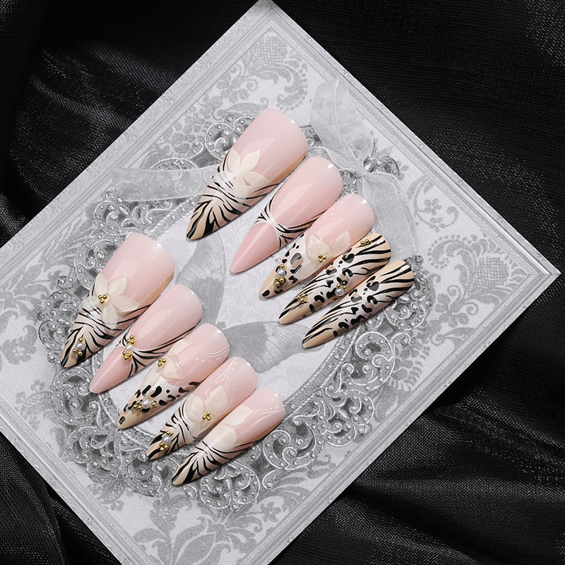 24pcs New sweet but cool Leopa - огляд і ціна 3D Printing Nails