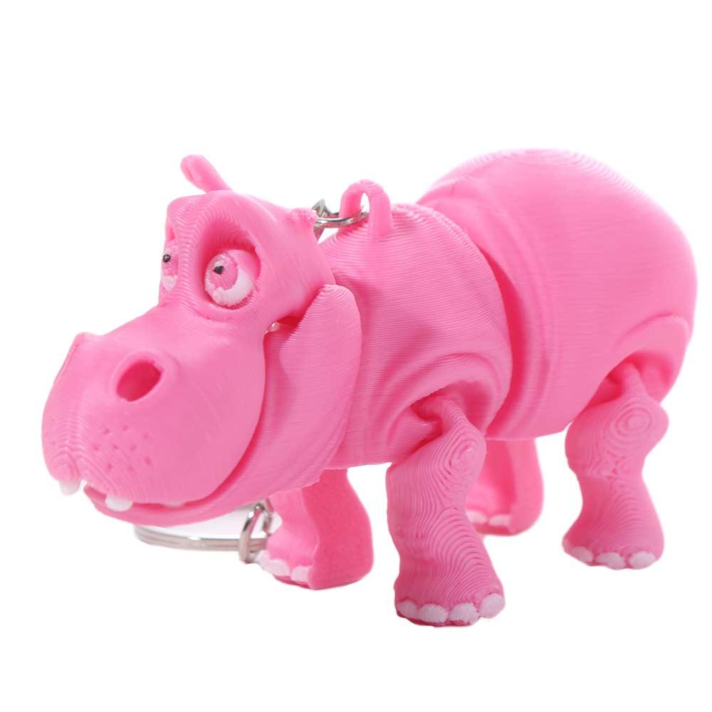 PLA Pink Hippopotamus Keychain - огляд і ціна 3D Printing Keychain