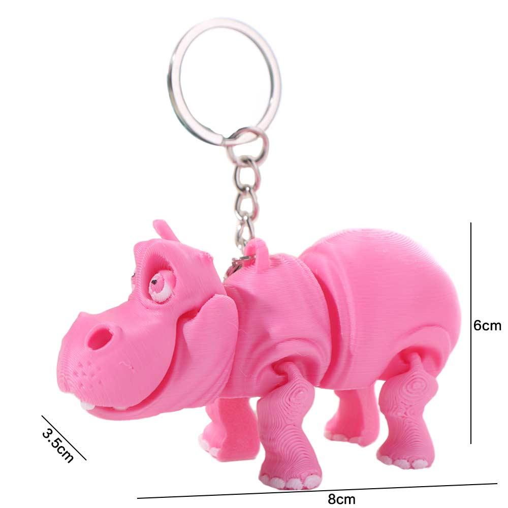 PLA Pink Hippopotamus Keychain - огляд і ціна 3D Printing Keychain