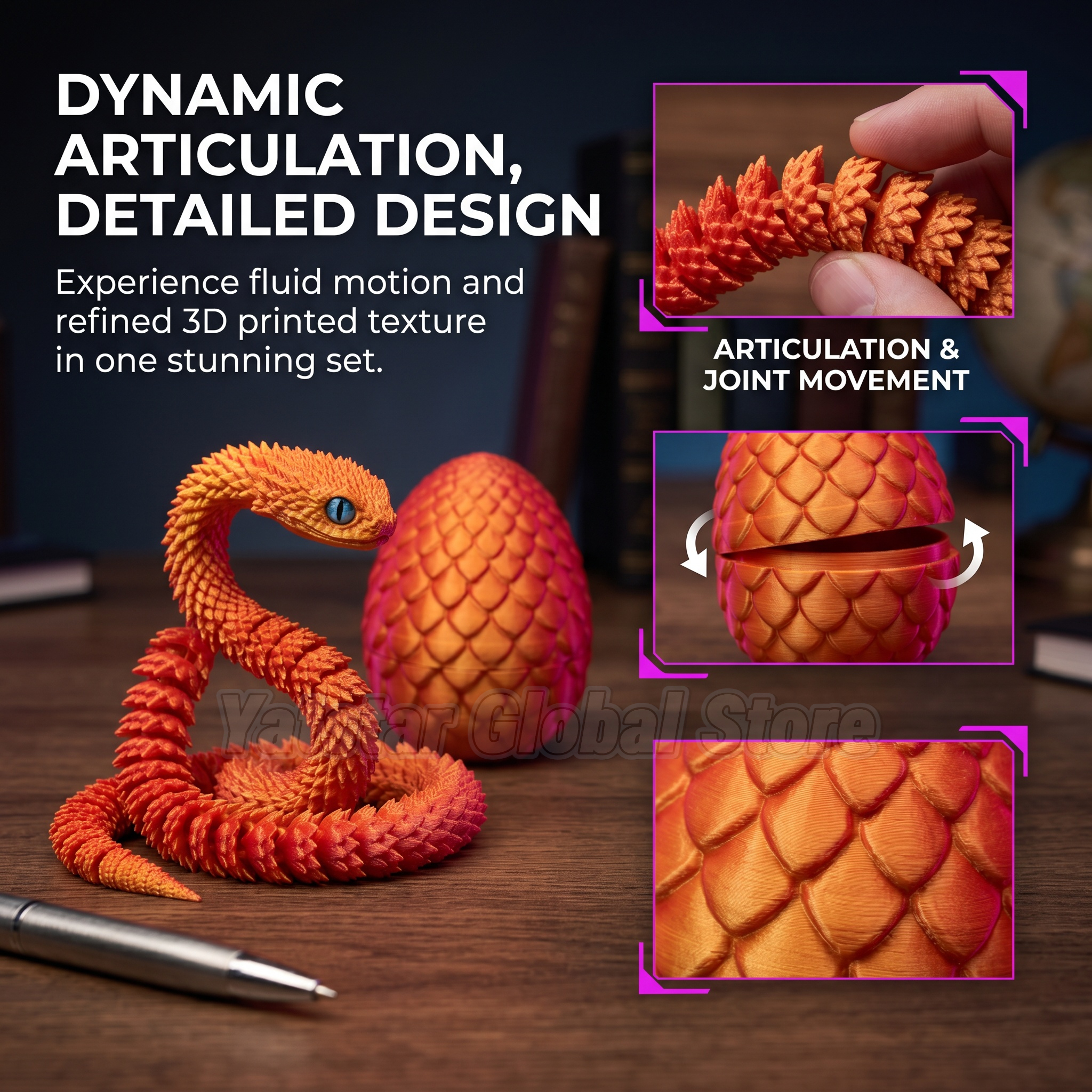3D Printed Snake Egg Toy Creat - огляд і ціна 3D Printing Joint