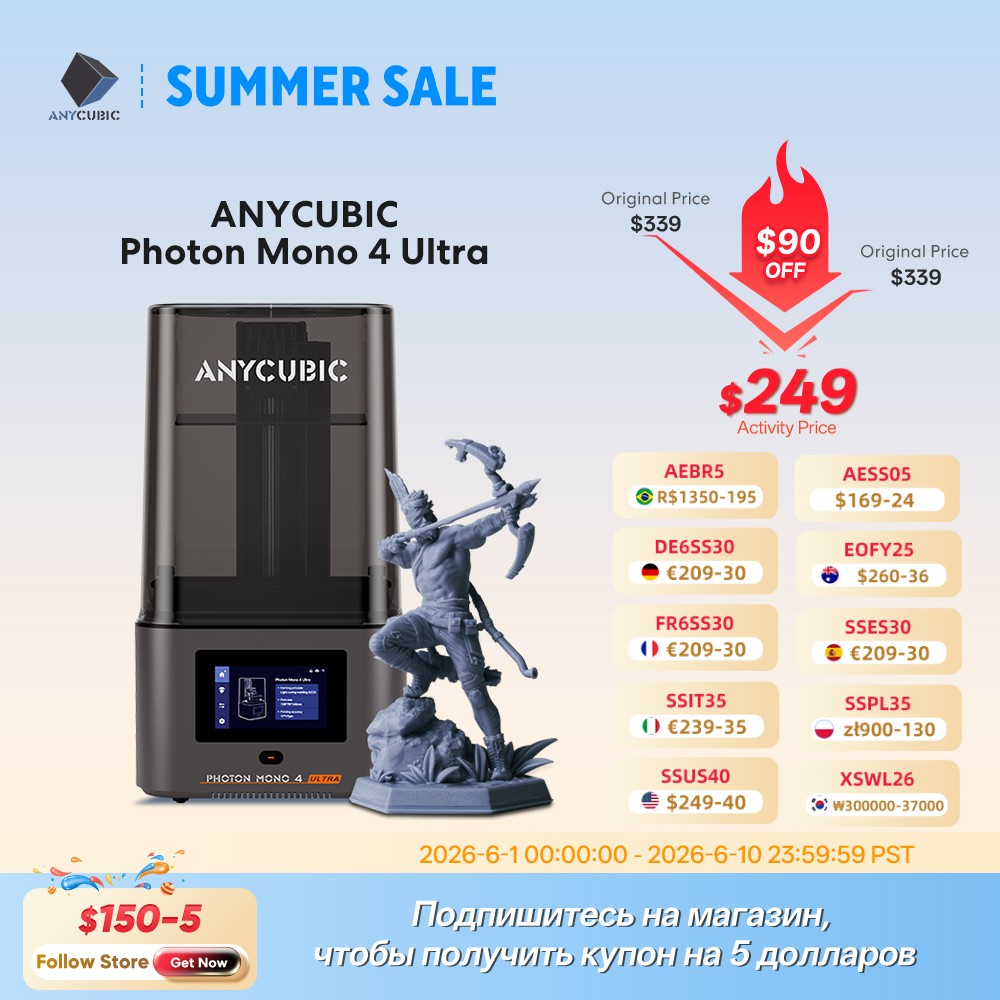 ANYCUBIC Photon Mono 4 Ultra 3 - огляд і ціна 3D Printing Uv Sensitive Resin